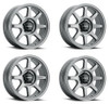 Set 4 20" Vision Off Road 351 Flow Satin Grey 20x9 Wheels 6x5.5 10mm Truck Suv Rims