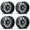Set 4 20" Vision 306 Rapier Gloss Black Milled Spoke 20x12 Wheels 8x170 -51mm