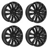 Set 4 22" OE Wheels CA91 Satin Black 22x9 Wheels 6x5.5 Rims 28mm For Chevy GMC