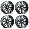 Set 4 18" Vision Off Road 361 Gloss Black Milled Spoke 18x9 Wheels 8x180 12mm