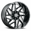 18" Vision Off Road 361 Gloss Black Milled Spoke 18x9 Wheel 8x6.5 12mm Truck Rim