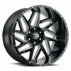 Set 4 17" Vision Off Road 361 Gloss Black Milled Spoke 17x9 Wheels 6x135 12mm