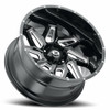 Set 4 20" Vision Off Road 361 Gloss Black Milled Spoke 20x9 Wheels 6x5.5 12mm
