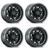 Set 4 15" Vision ATV 361 Matte Black 15x7 Wheels 4x110 38.1mm Rims