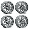 Set 4 14" Vision ATV 361 Gunmetal 14x7 Wheels 4x136 2.5mm Rims