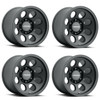 Set 4 20" Vision Off Road 56 Midway Satin Black 20x9 Wheels 6x5.5 0mm Truck Rims