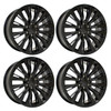 Set 4 24" OE Wheels CA93 Satin Black 24x10 Wheels 6x5.5 Rims 28mm For Chevy GMC