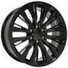 Set 4 24" OE Wheels CA93 Satin Black 24x10 Wheels 6x5.5 Rims 28mm For Chevy GMC