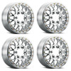 Set 4 15" Vision ATV 346 Storm Polished 15x6 Wheels 6x5.5 50.6mm Beadlock Rims