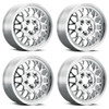 Set 4 15" Vision ATV Storm 346 Polished 15x6 Wheels 5x4.5 50.6mm Rims