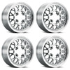 Set 4 15" Vision ATV 346 Storm Polished 15x6 Wheels 4x156 50.6mm Rims