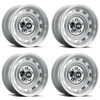 Set 4 18" Vision American Muscle 54 Silver Machined Lip 18x9 Wheels 5x5 0mm Rims