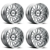Set 4 20" Vision 306 Rapier Chrome 20x10 Wheels 8x6.5 -25mm Lifted Truck Rims