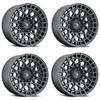 Set 4 15" Vision 349 Savage Satin Black 15x7 Wheels 5x100 15mm Rims
