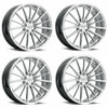 Set 4 16" Vision 473 Hyper Silver Machined Face 16x7.5 Wheels 5x112 38mm Rims