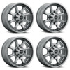 Set 4 12" Vision ATV 415 Bomb Gunmetal 12x7 Wheels 4x156 2.5mm Rims