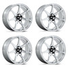 Set 4 17" Motegi MR154 Battle Polished 17x8 Wheels 5x100 30mm Rims