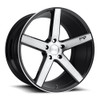 20" Niche 1PC M124 MILAN GLOSS BLACK BRUSHED 20x8.5 5X112 Wheel 34mm Rim