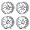 Set 4 20" Dolce Performance Pista 20x8.5 5x4.5 38mm Gloss Silver Machined Wheels
