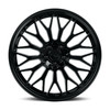 Set 4 17" Katana Wheels KR05  17x7.5 5x100 5x4.5 40mm Glossy Black Racing Rims