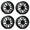 Set 4 18" Katana Wheels KR01 Glossy Black 18x8 Wheels 5x4.5 40mm Rims