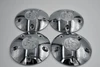 Universal chrome wheel center cap kit for 5 lug vehicles using 1/2 lug nuts with secure lug-mounted installation and aftermarket wheel compatibility.