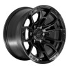 Set 4 17" Defiant DF04 Satin Black 17x9 Wheels 6x135 12mm For Ford Lincoln Rims