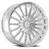 Set 4 22" Cavallo CLV-34 Nano Chrome 22x8.5 Wheels 5x4.5 5x120 38mm Rims