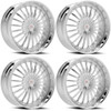 Set 4 20" Cavallo CLV-32 Nano Chrome 20x8.5 Wheels 5x112 5x4.5 35mm Rims