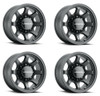 Set 4 20" Vision Off Road 351 Flow Satin Black 20x9 Wheels 8x180 12mm Rims