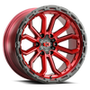 18" Vision Off Road 405 Korupt Gloss Red w/ Black Lip 18x9 Wheel 6x120 12mm Rim