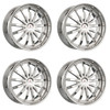 Set 4 22" Cavallo CLV-53 Nano Chrome 22x9.5 Wheels 5x115 5x120 15mm Rims