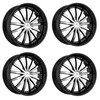 Set 4 22" Cavallo CLV-53 Gloss Black & Machined 22x8.5 Wheels 5x112 5x4.5 38mm