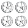 Set 4 18" Cavallo CLV-5 Nano Chrome 18x8 Wheels 5x4.5 35mm Luxury Car SUV Rims