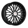 22" Cavallo CLV-42 Gloss Black & Machined 22x8.5 Wheel 5x4.5 5x120 38mm Rim
