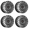 Set 4 22" Cavallo CLV-48 Gloss Black & Machined Wheels 22x9.5 5x115 5x120 15mm