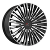 22" Cavallo CLV-48 Gloss Black & Machined Wheel 22x9.5 5x115 5x120 15mm Rim