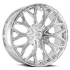 22" Cavallo CLV-37 Nano Chrome 22x8.5 Wheel 5x4.5 5x120 38mm Rim