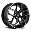 20" Foose 1PC F150 Outcast 20x10 5x120 Gloss Black Milled Wheel 40mm Rim