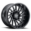 20" Vision 306 Rapier Gloss Black Milled Spoke 20x12 Wheel 5x5.5 Rim -51mm