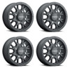 Set 4 15" Vision ATV GV8 Invader Satin Black 15x6 Wheels 4x136 38mm Rims