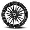 20" XF Off-Road XF-234 Gloss Black & Milled 20x9 Wheel 5x5 5x5.5 0mm Truck Rim
