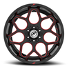 20" XF Off-Road XF-233 Gloss Black Red Milled 20x10 Wheel 8x6.5 8x170 -12mm Rim