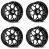 Set 4 20" XF Off-Road XF-233 Gloss Black & Milled 20x9 Wheels 5x5 5x5.5 0mm Rims