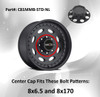 Vision 81 Heavy Hauler C81MMB-STD-NL Matte Black Wheel Center Cap Fit 8x6.5 8x170