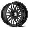 24" XF Off-Road XF-240 Gloss Black & Milled 24x12 Wheel 8x6.5 8x170 -44mm Rim