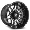 20" XF Off-Road XF-222 Gloss Black & Milled 20x9 Wheel 5x5.5 5x150 0mm Truck Rim