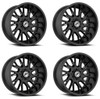 Set 4 22" XF Off-Road XF-230 Satin Black Wheels 22x12 8x6.5 8x180 -44mm Rims