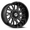 20" XF Off-Road XF-230 Gloss Black & Machined 20x9 Wheel 8x6.5 8x180 0mm Rim