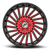 20" XF Off-Road XF-239 Gloss Black & Red Machined 20x9 Wheel 5x5 5x5.5 0mm Rim